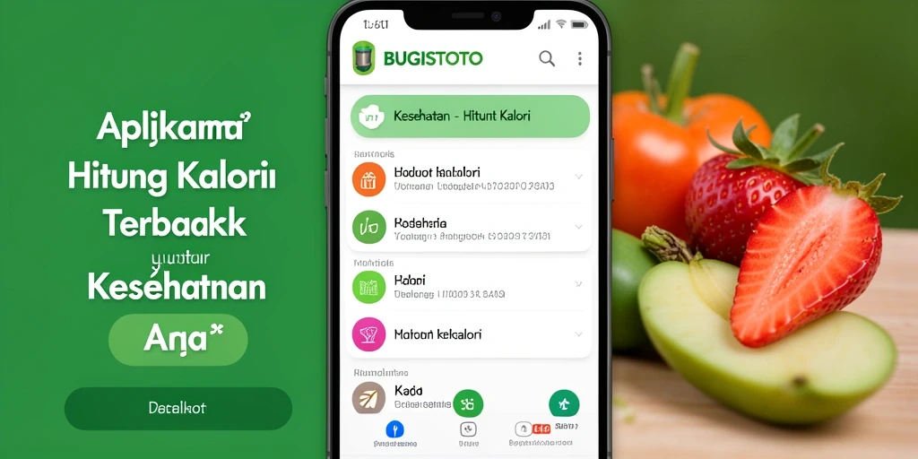 Antarmuka BUGISTOTO yang intuitif untuk menghitung kalori dengan mudah.