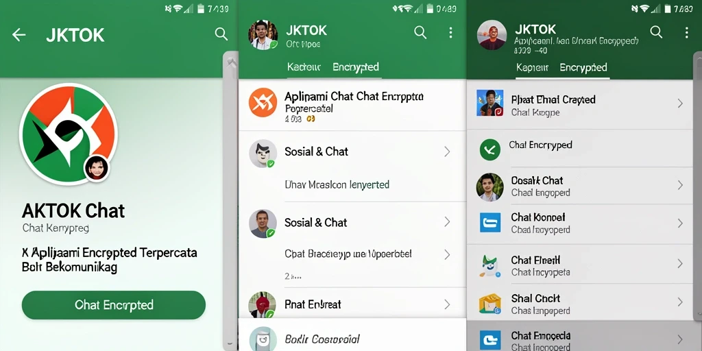 Tampilan antarmuka JKTOK yang modern dan fungsional untuk chat terenkripsi.