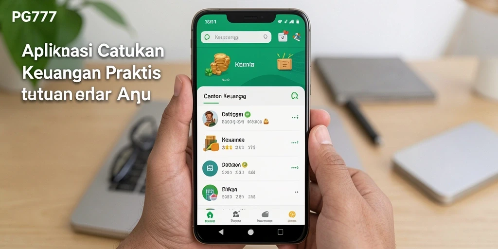 Tampilan antarmuka PG777 yang ramah pengguna untuk Catatan Keuangan.