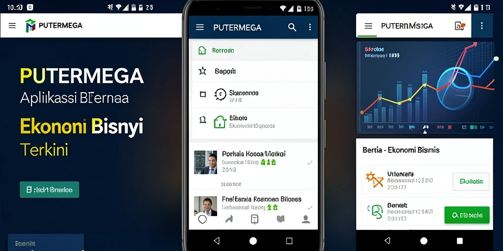 Tampilan antarmuka PUTERMEGA dengan berita ekonomi terbaru.