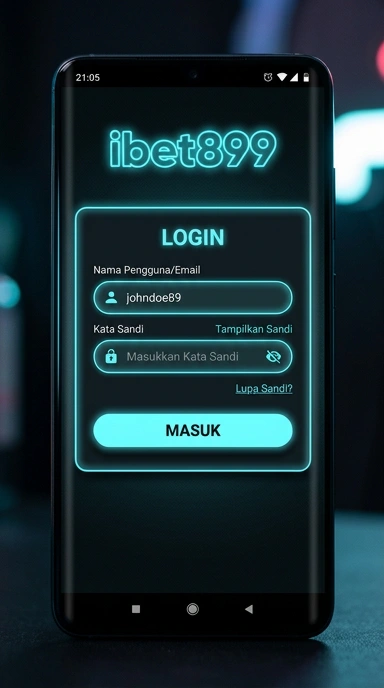 Tampilan halaman login ibet899